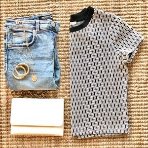 Zara printed structured crop top